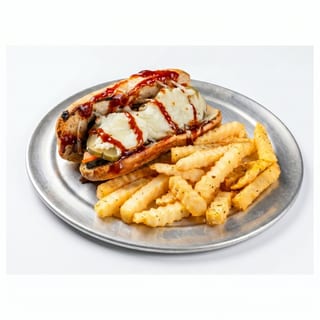 Chicken Philly Cheesesteak with Fries