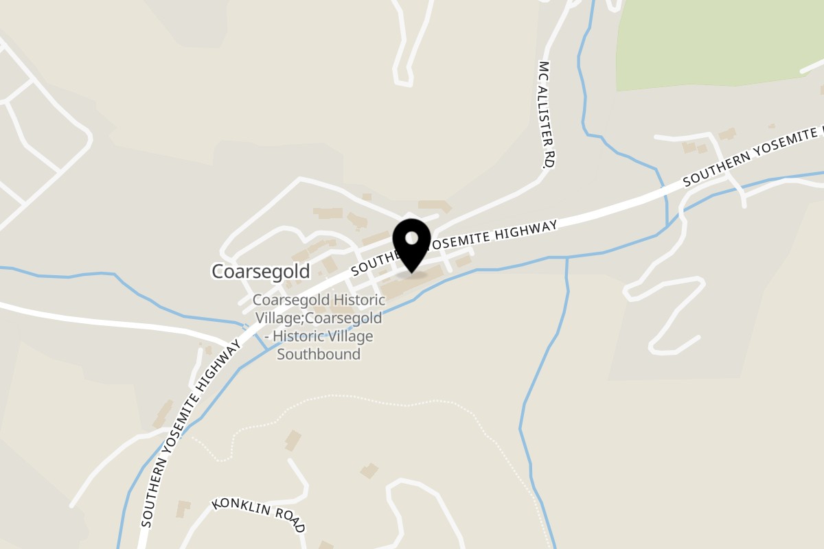 Map showing the location of bigfoot pizza on 35335 CA-41 in Coarsegold